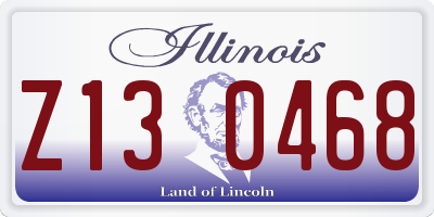 IL license plate Z130468