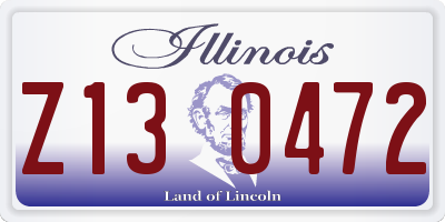 IL license plate Z130472