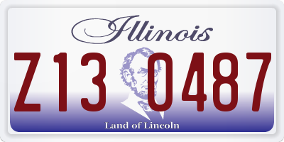 IL license plate Z130487