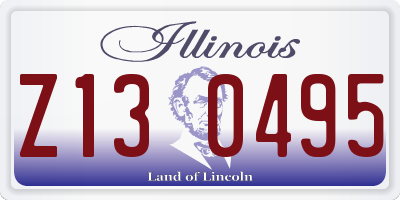 IL license plate Z130495