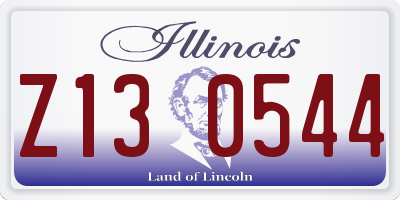 IL license plate Z130544