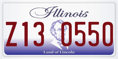 IL license plate Z130550