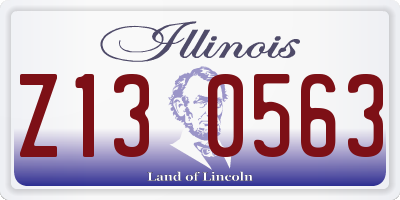 IL license plate Z130563