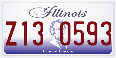 IL license plate Z130593