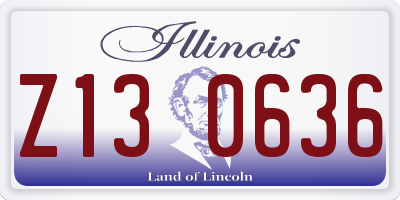IL license plate Z130636