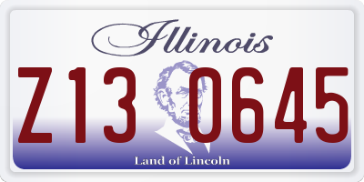 IL license plate Z130645