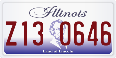 IL license plate Z130646