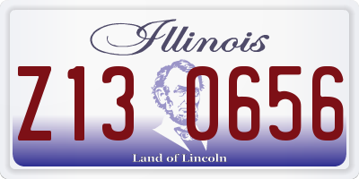 IL license plate Z130656