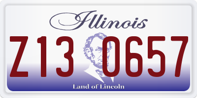 IL license plate Z130657