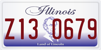 IL license plate Z130679