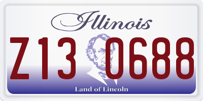 IL license plate Z130688