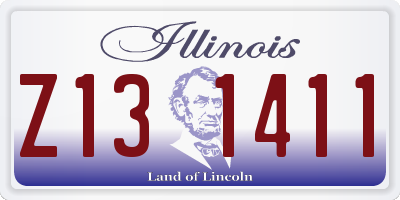IL license plate Z131411