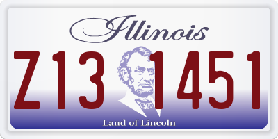 IL license plate Z131451