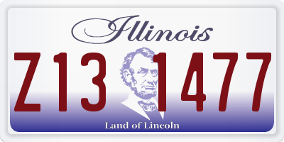 IL license plate Z131477