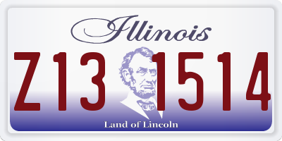 IL license plate Z131514