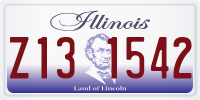 IL license plate Z131542