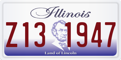 IL license plate Z131947