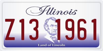 IL license plate Z131961