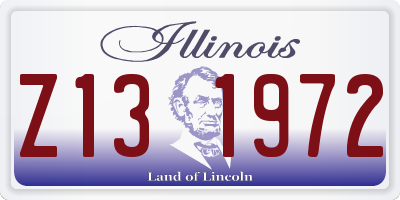 IL license plate Z131972