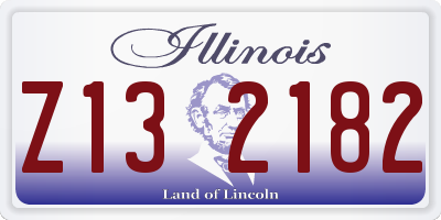 IL license plate Z132182