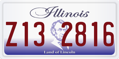 IL license plate Z132816