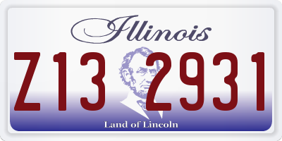 IL license plate Z132931
