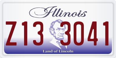 IL license plate Z133041