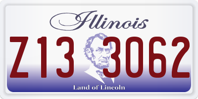 IL license plate Z133062