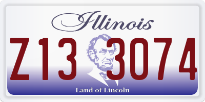 IL license plate Z133074