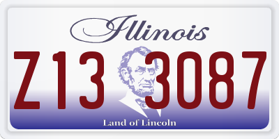 IL license plate Z133087