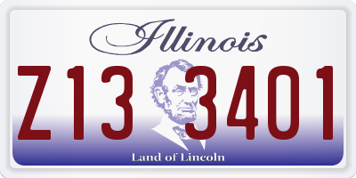 IL license plate Z133401