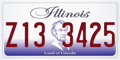 IL license plate Z133425