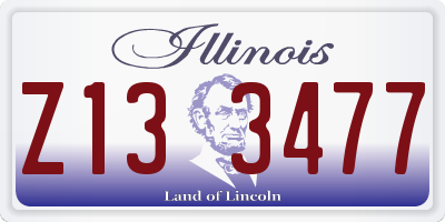 IL license plate Z133477