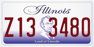 IL license plate Z133480