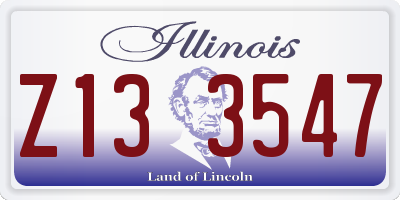 IL license plate Z133547