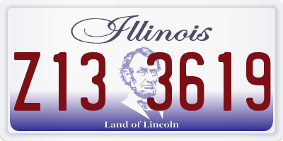 IL license plate Z133619