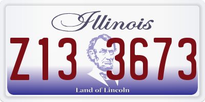 IL license plate Z133673