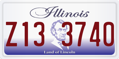 IL license plate Z133740