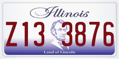 IL license plate Z133876