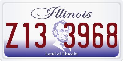 IL license plate Z133968