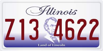 IL license plate Z134622
