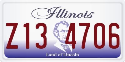 IL license plate Z134706