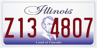 IL license plate Z134807