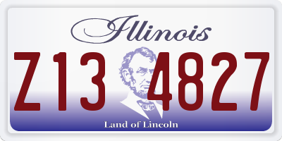 IL license plate Z134827