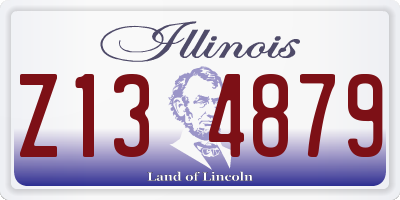 IL license plate Z134879