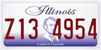 IL license plate Z134954