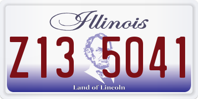 IL license plate Z135041