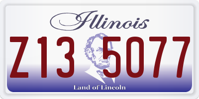 IL license plate Z135077