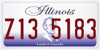 IL license plate Z135183