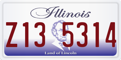 IL license plate Z135314